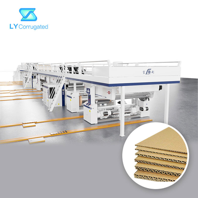 Cuocia a vapore il riscaldamento linea di produzione del cartone ondulato di 2 pieghe larghezza di 2800mm
